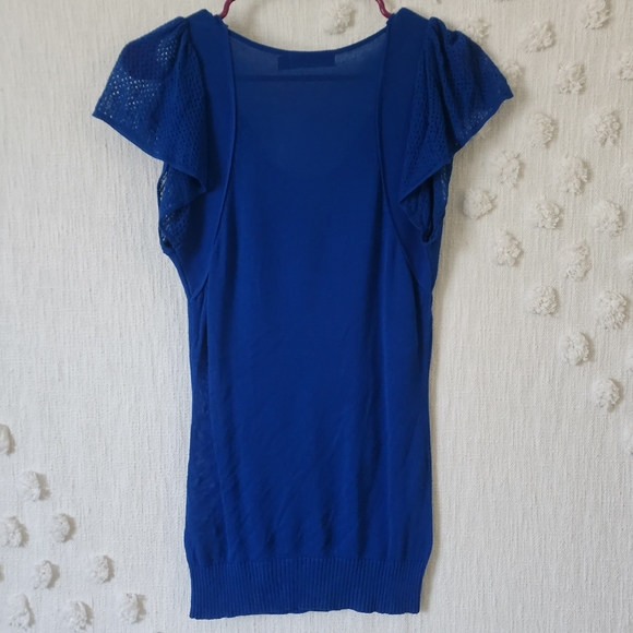 The Limited Blue Long Sweater Top size xs - Picture 4 of 6
